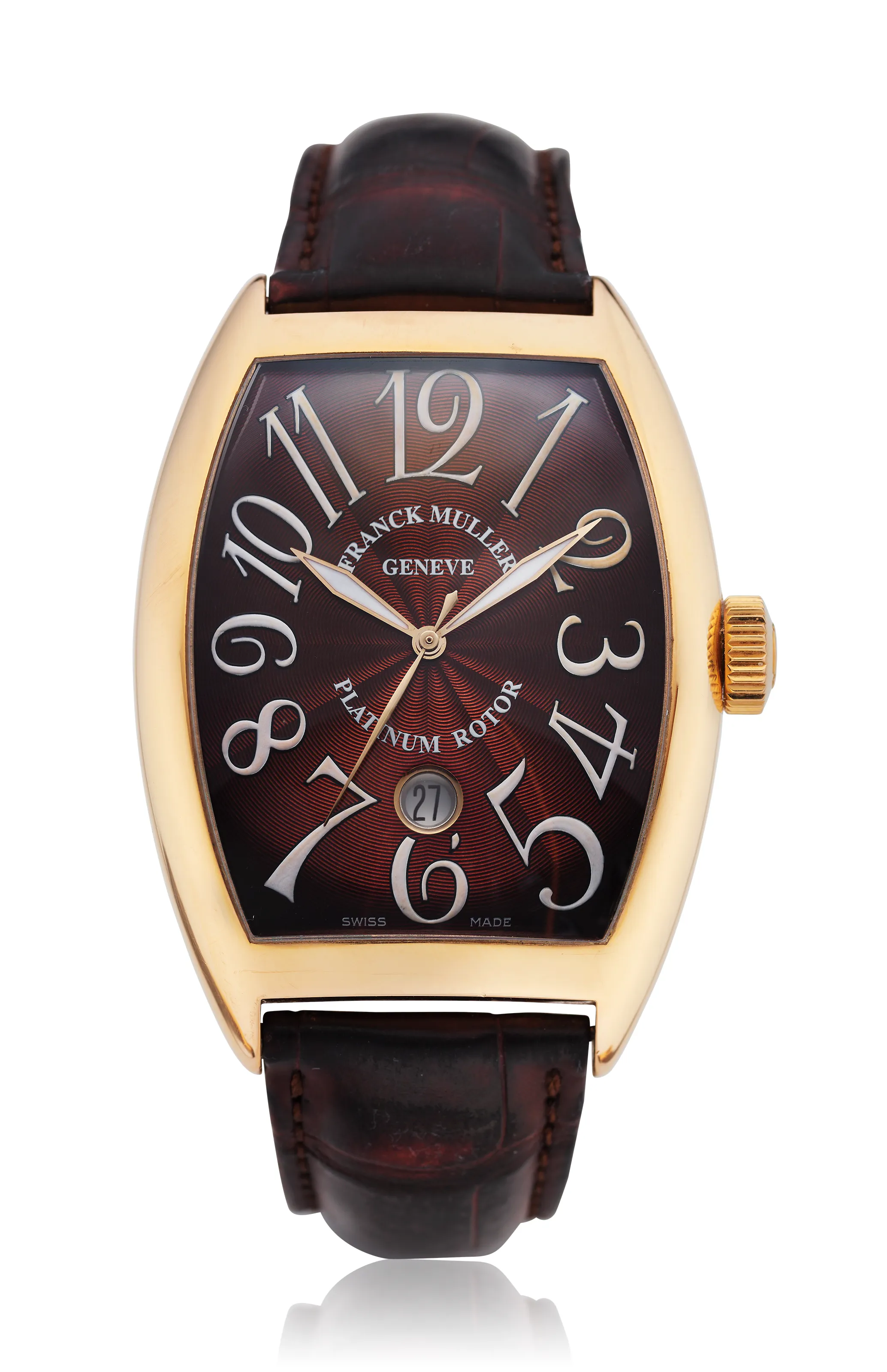 Franck Muller Cintree Curvex 8880 SC DT 55mm Rose gold Brown