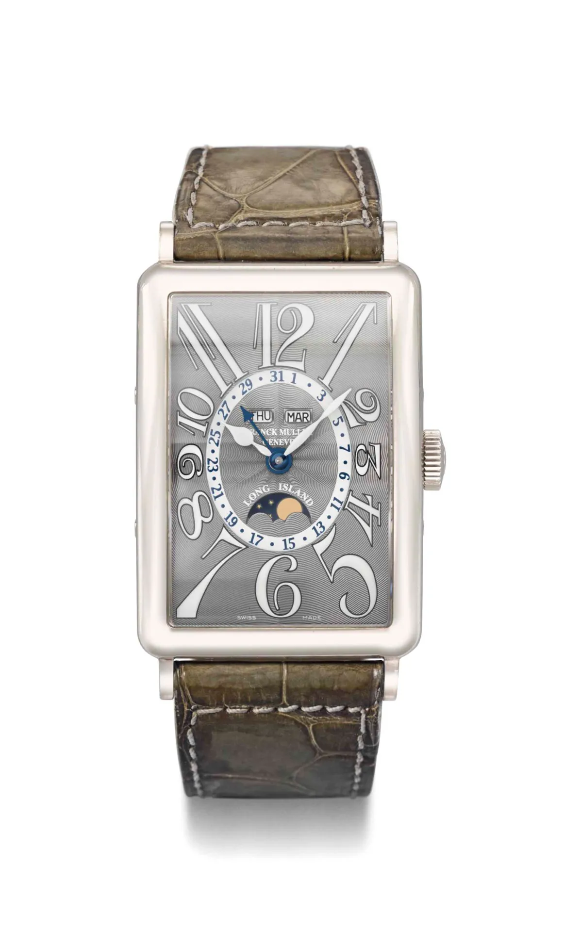 Franck Muller Long Island 1200 MC L 32.5mm White gold Silvered