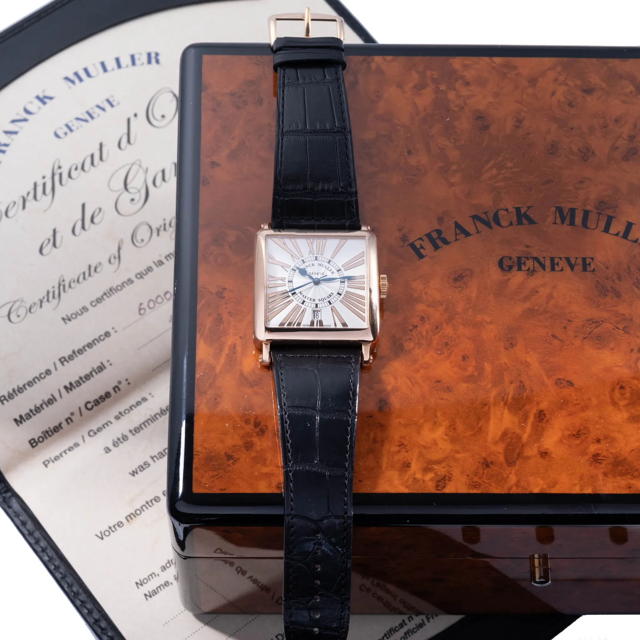 Franck Muller Master Square 6000 H SC DT 36mm Rose gold Silver 3