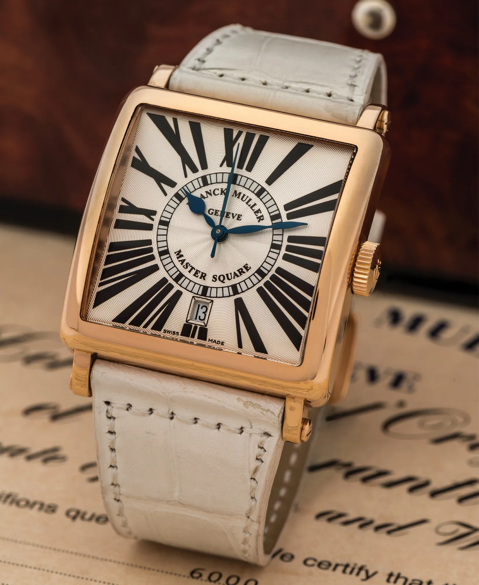 Franck Muller Master Square 6000 42mm Rose gold Silver