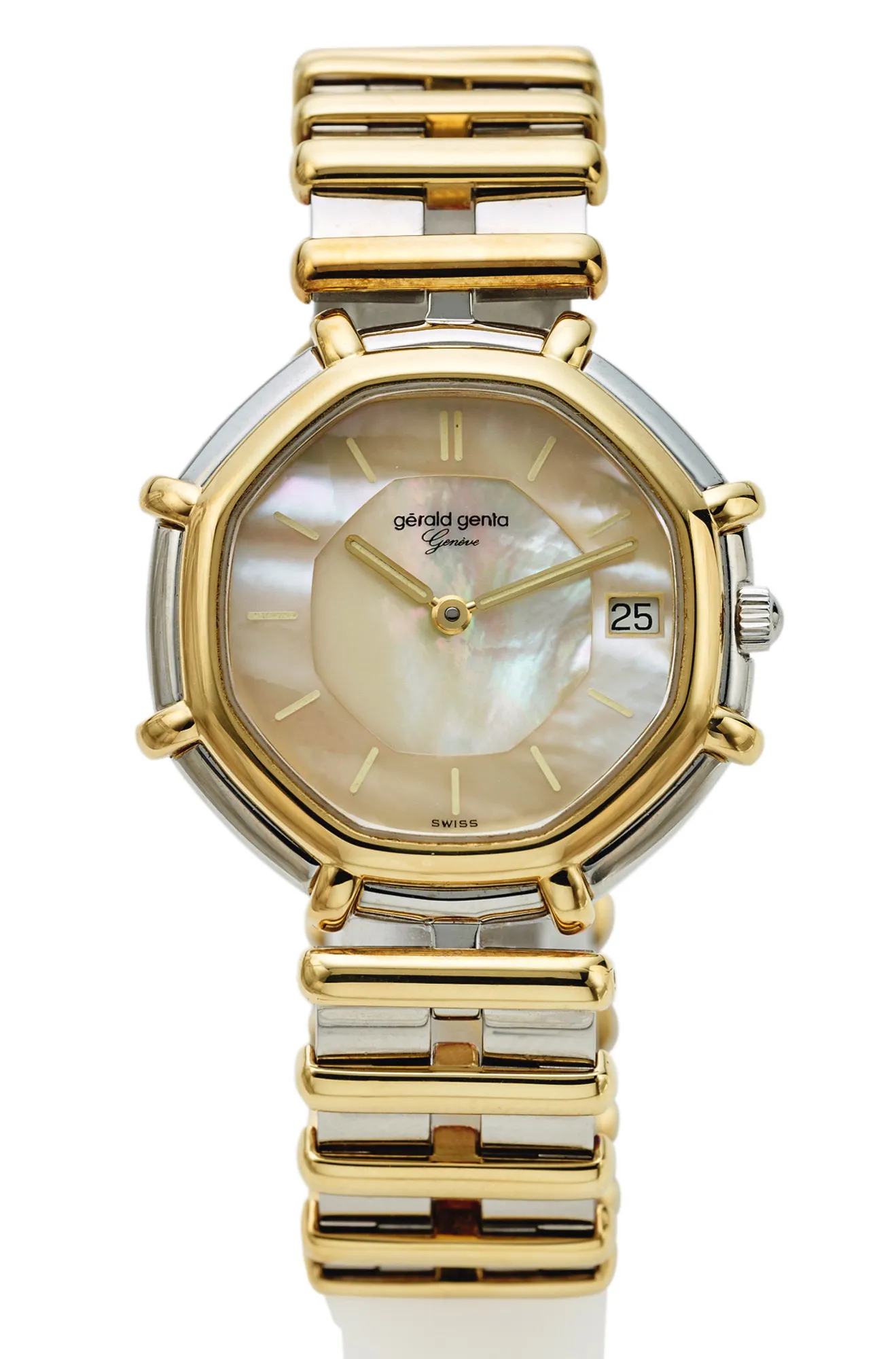 Gérald Genta Octo Bi-Retro G.2850.7 33mm Yellow gold Mother-of-pearl