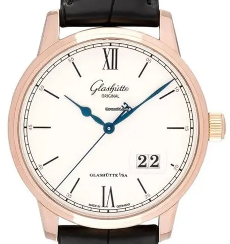 Glashütte Senator 1-36-03-02-05-61 40mm Rose gold Silver