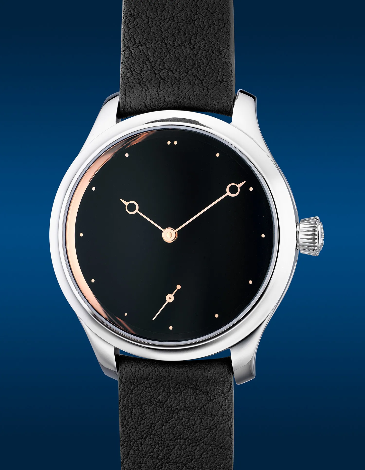 H. Moser & Cie. 1327-1201 38mm Stainless steel Black