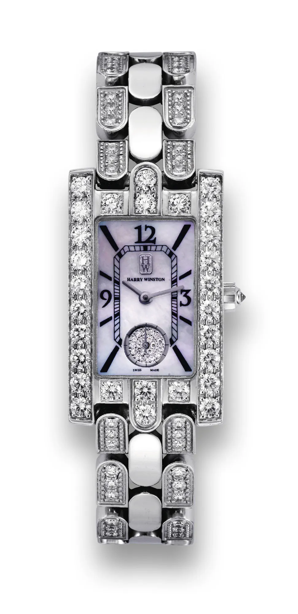 Harry Winston Avenue 310LQW 21mm White gold Mother-of-pearl