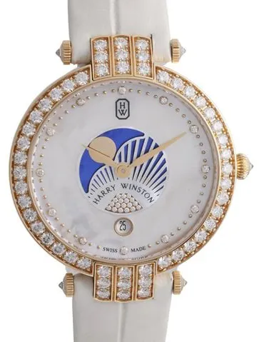Harry Winston Premier PRNQMP36RR001 36mm Red gold Mother-of-pearl