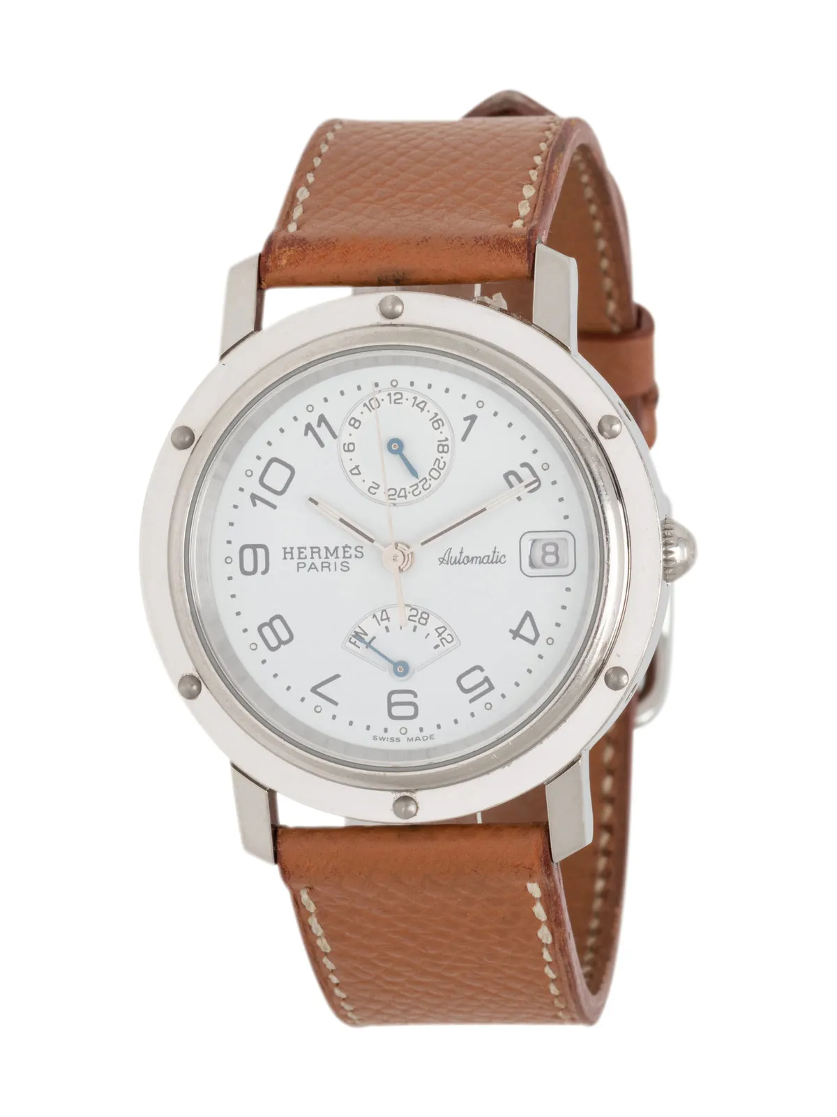 Hermès Clipper CL5.710 36mm Stainless steel White