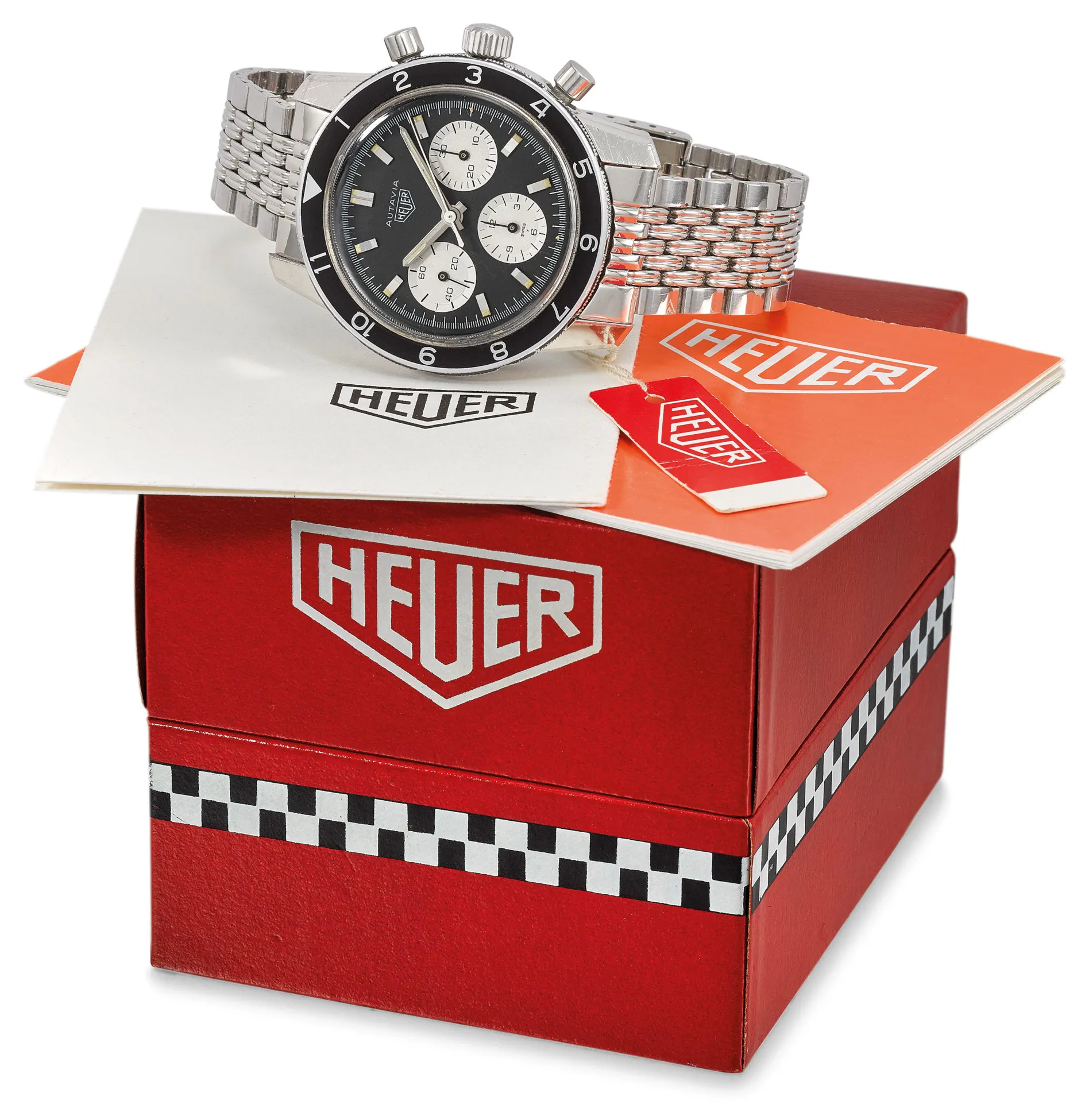 Heuer Autavia 2446C 40.5mm Stainless steel Black