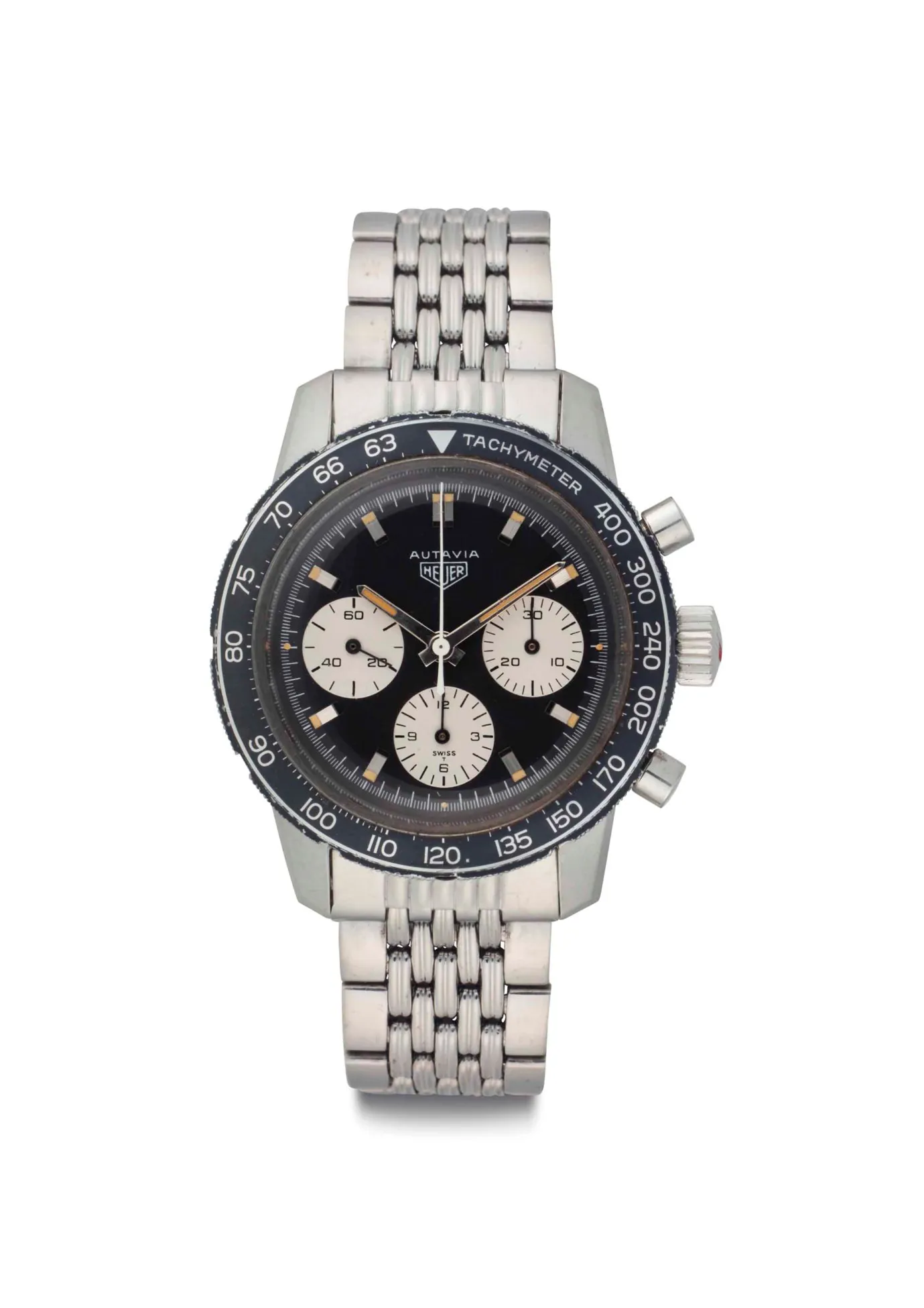 Heuer Autavia 2446C 40.5mm Stainless steel Black