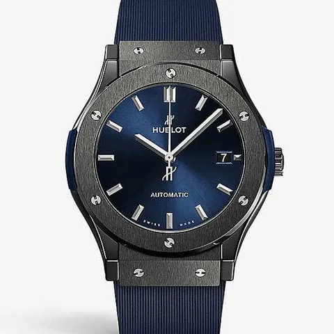 Hublot Classic Fusion 511.CM.7170.RX 45mm Black ceramic Blue