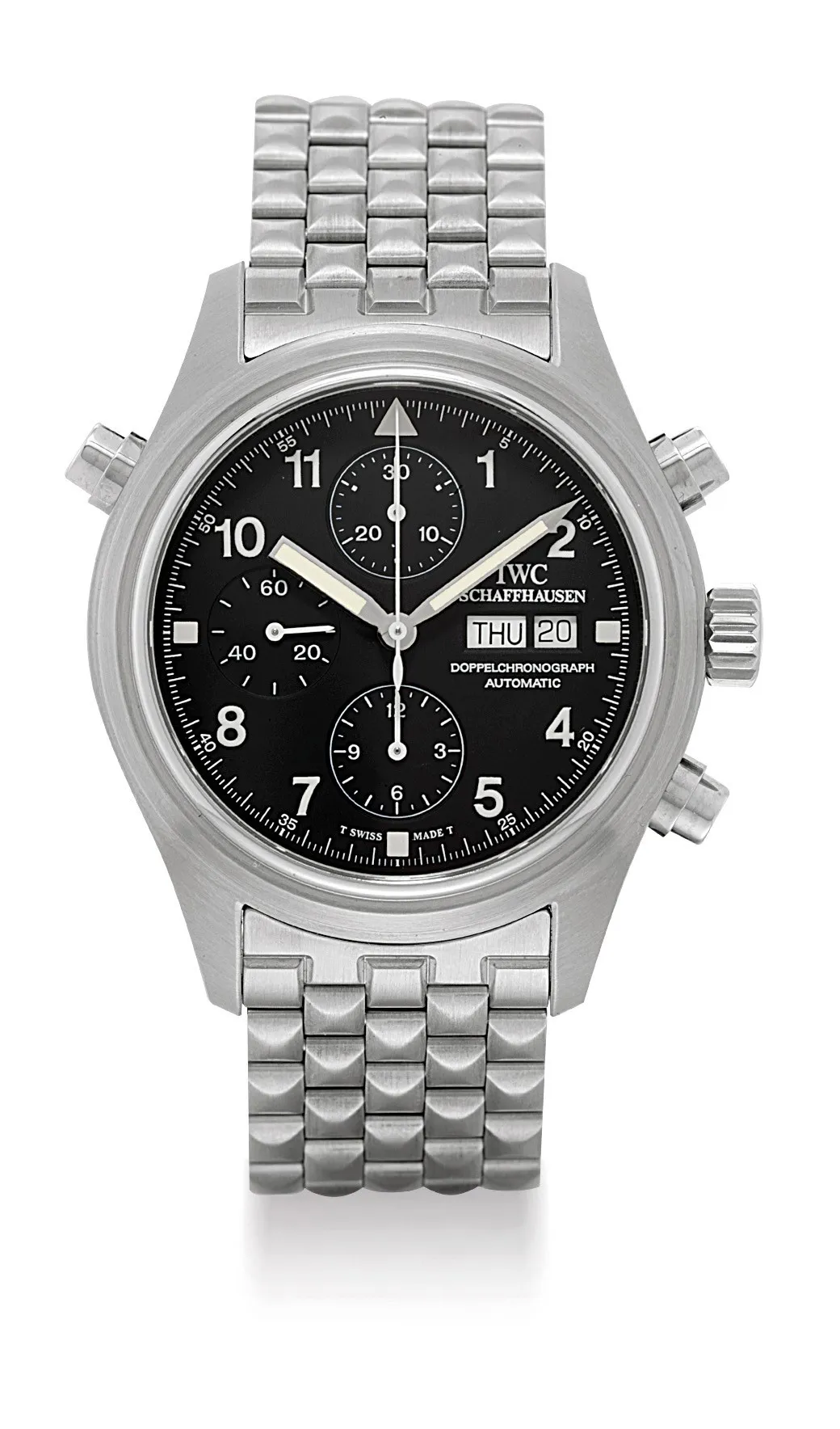 IWC Der Doppelchronograph 3713 42mm Stainless steel Black