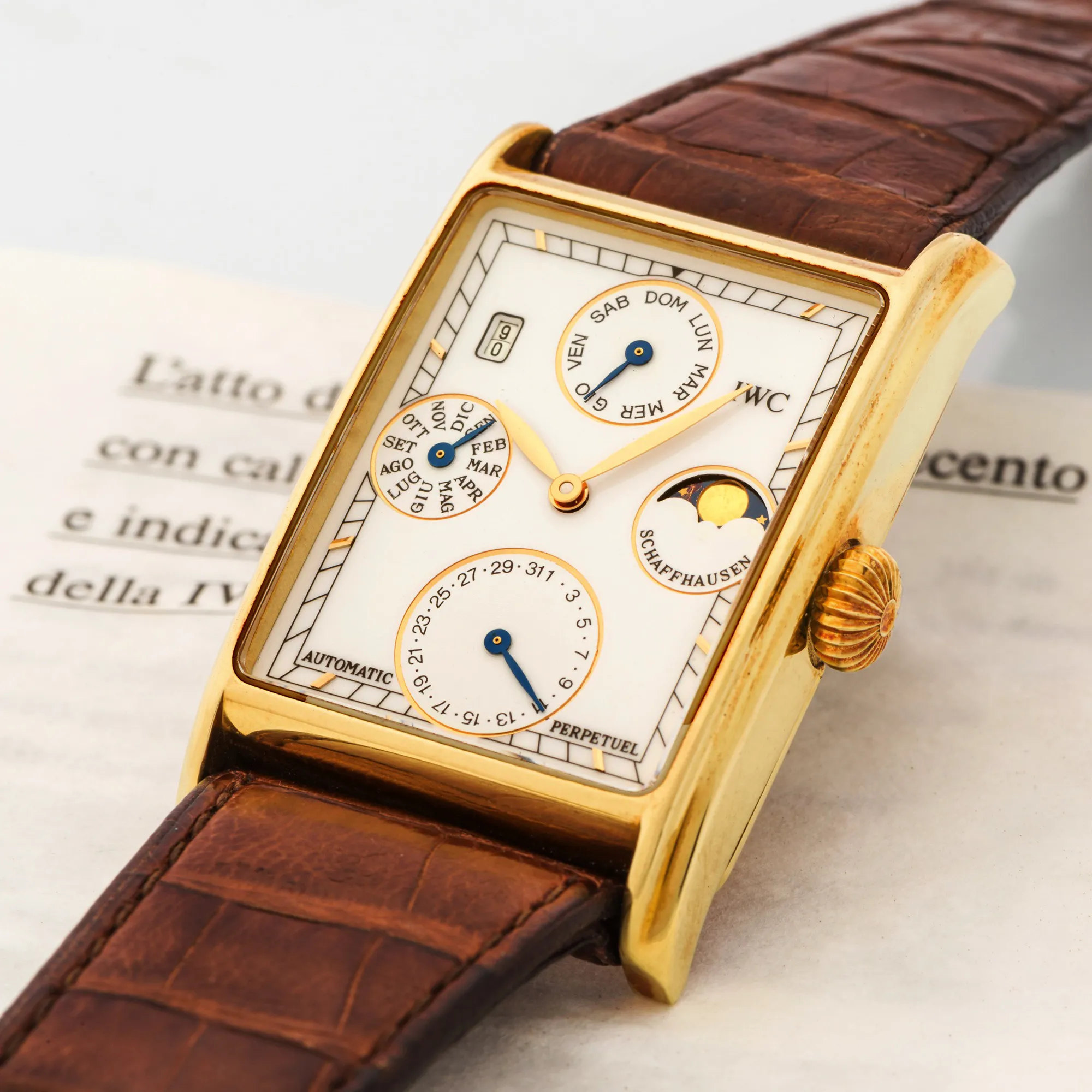 IWC Novecento 3545 27mm Yellow gold Silver