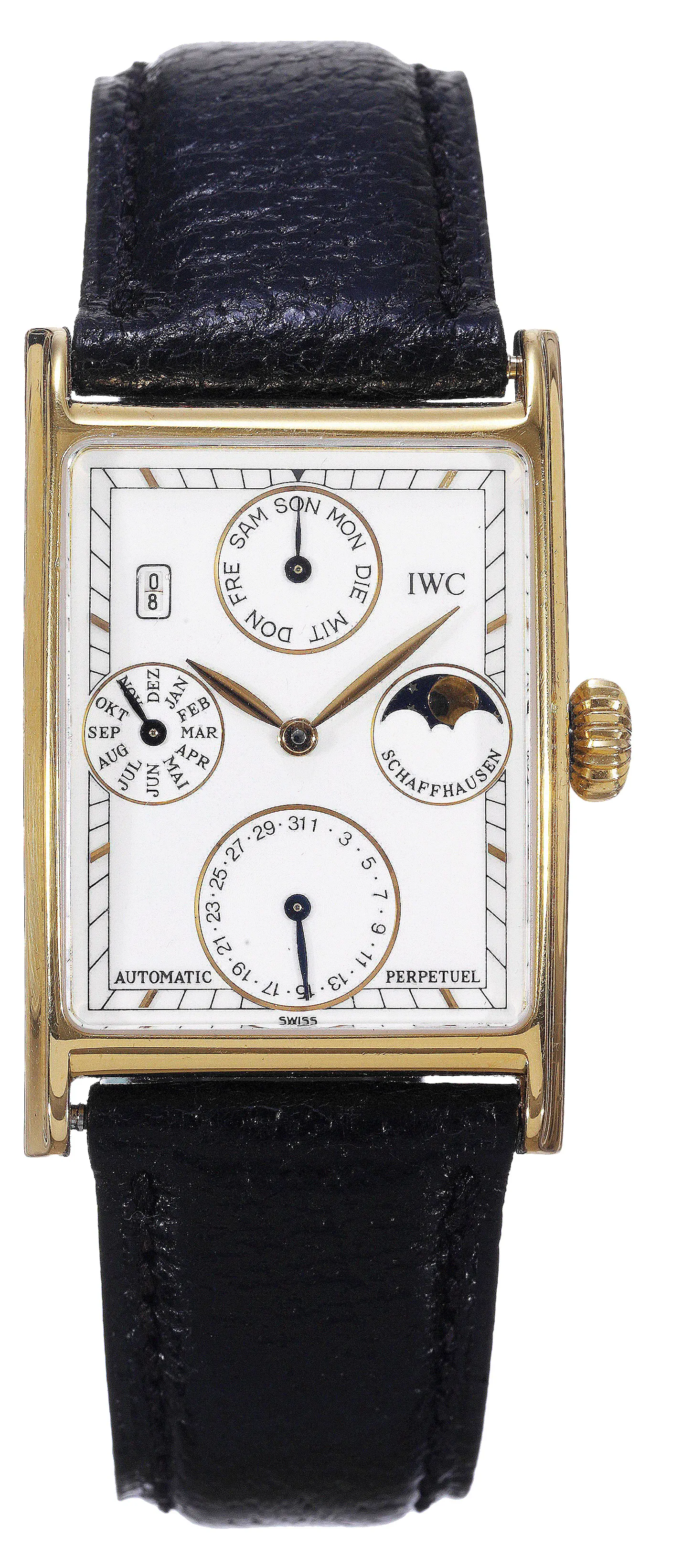 IWC Novecento 3545 27mm 18k yellow gold White porcelain