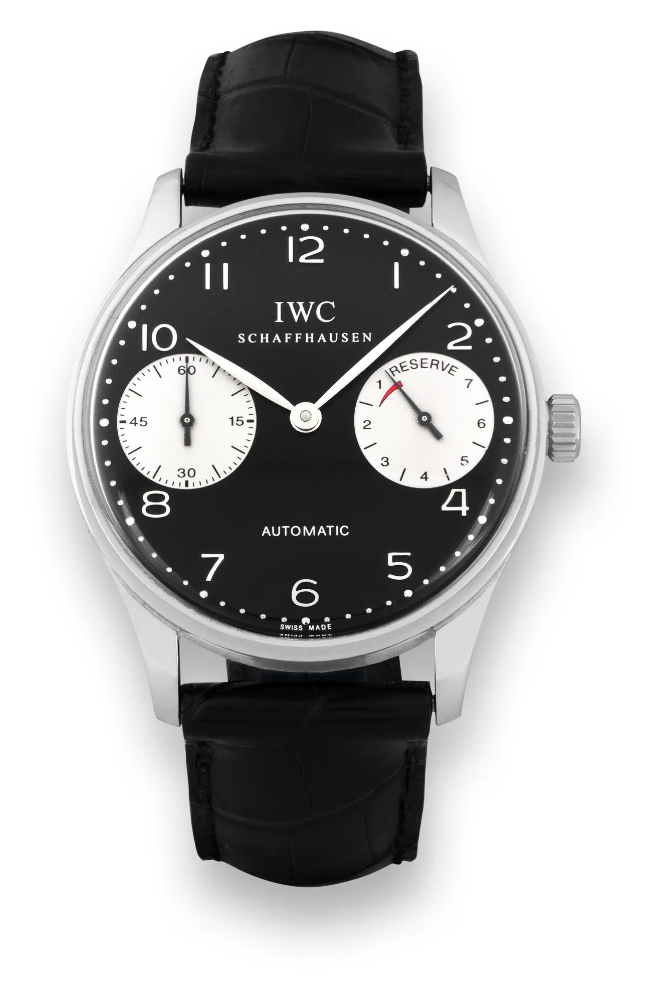 IWC Portugieser 5000 42mm Stainless steel bi-color black and silver