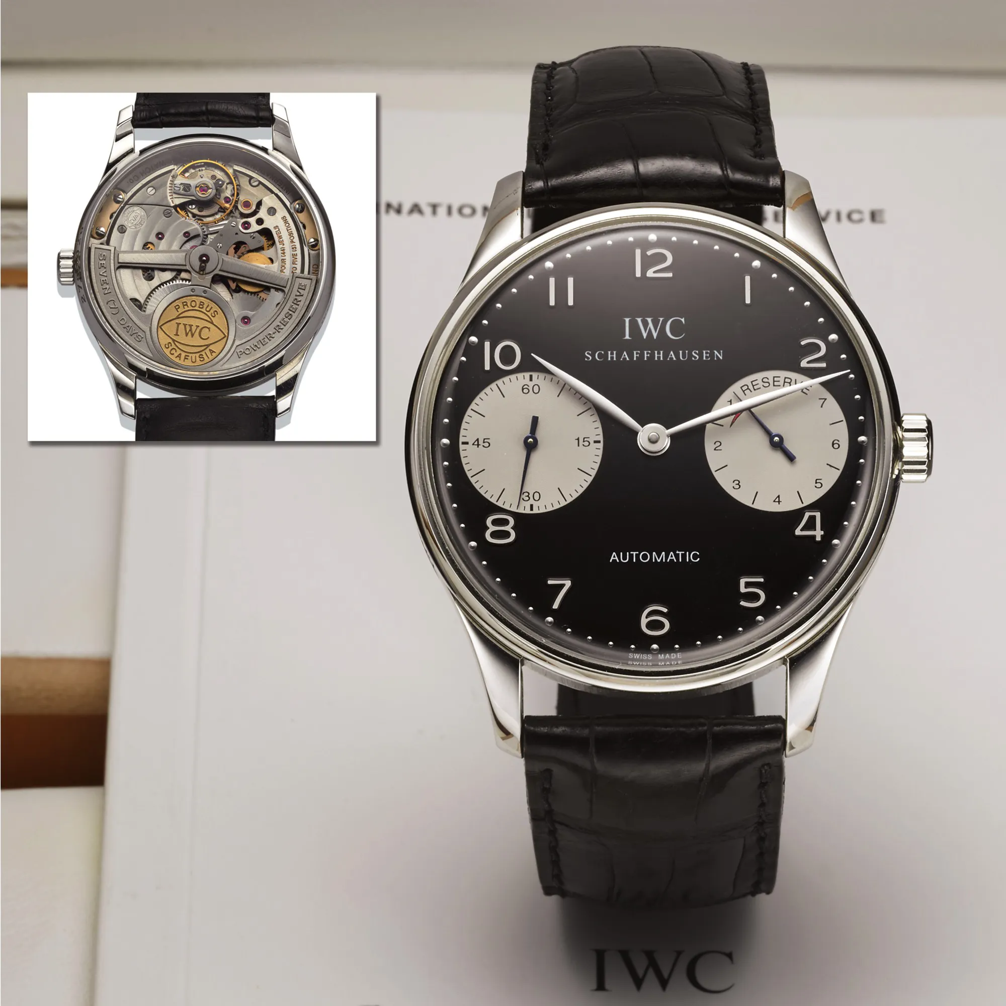 IWC Portuguese Automatic 5000 42mm Stainless steel Black