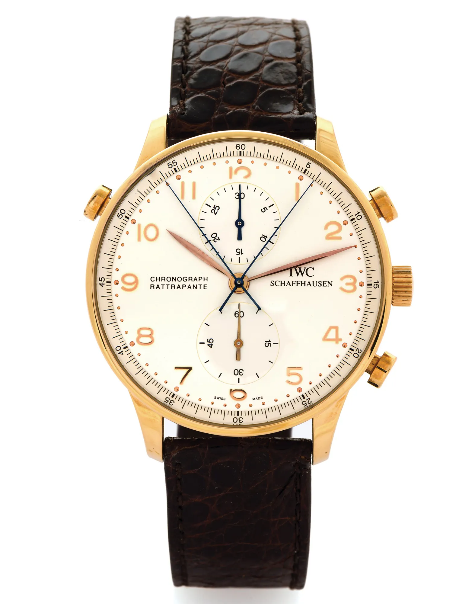 IWC Portuguese Chronograph 3712 41mm Rose gold Silver