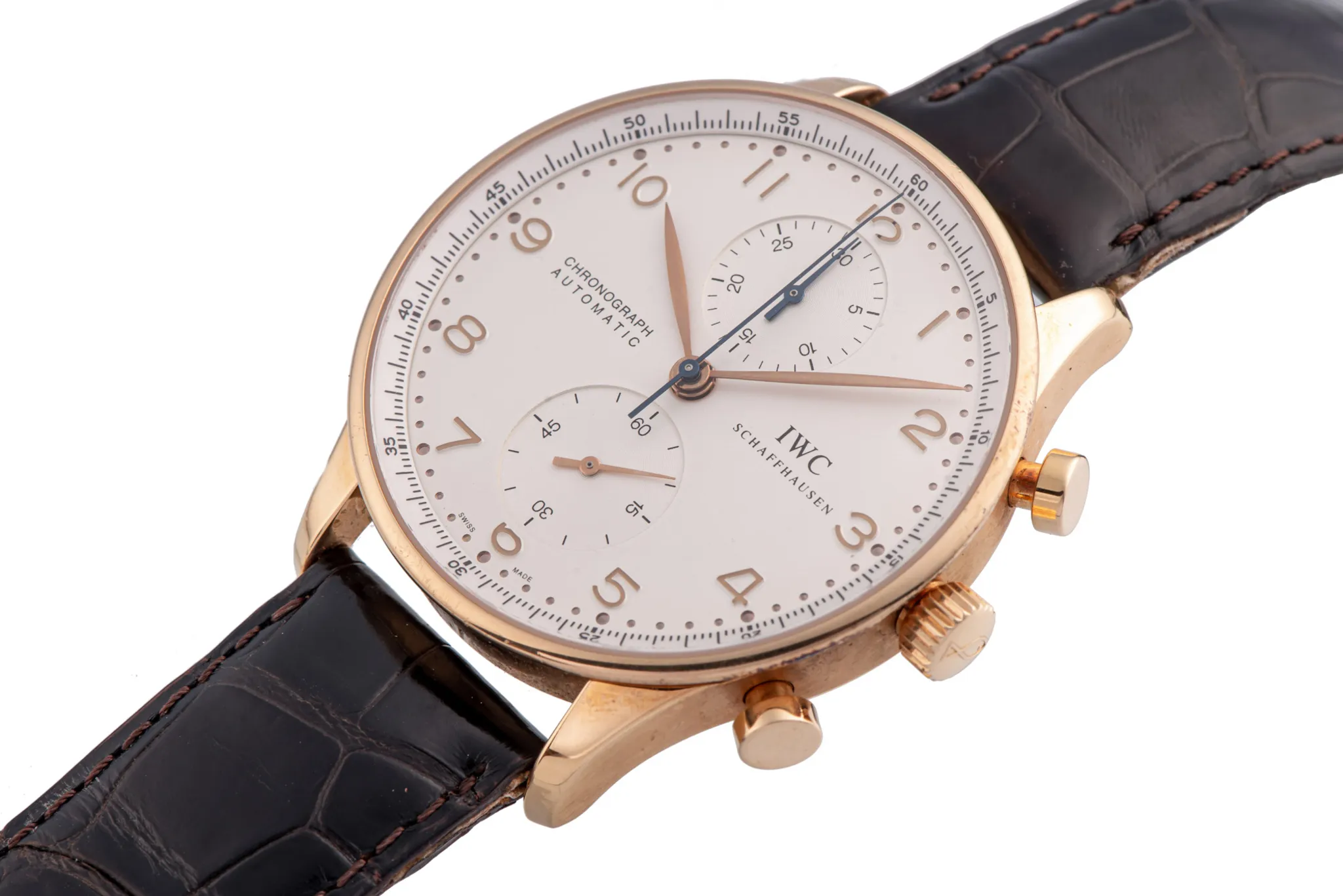 IWC Portuguese Chronograph 41mm Yellow gold Cream 2