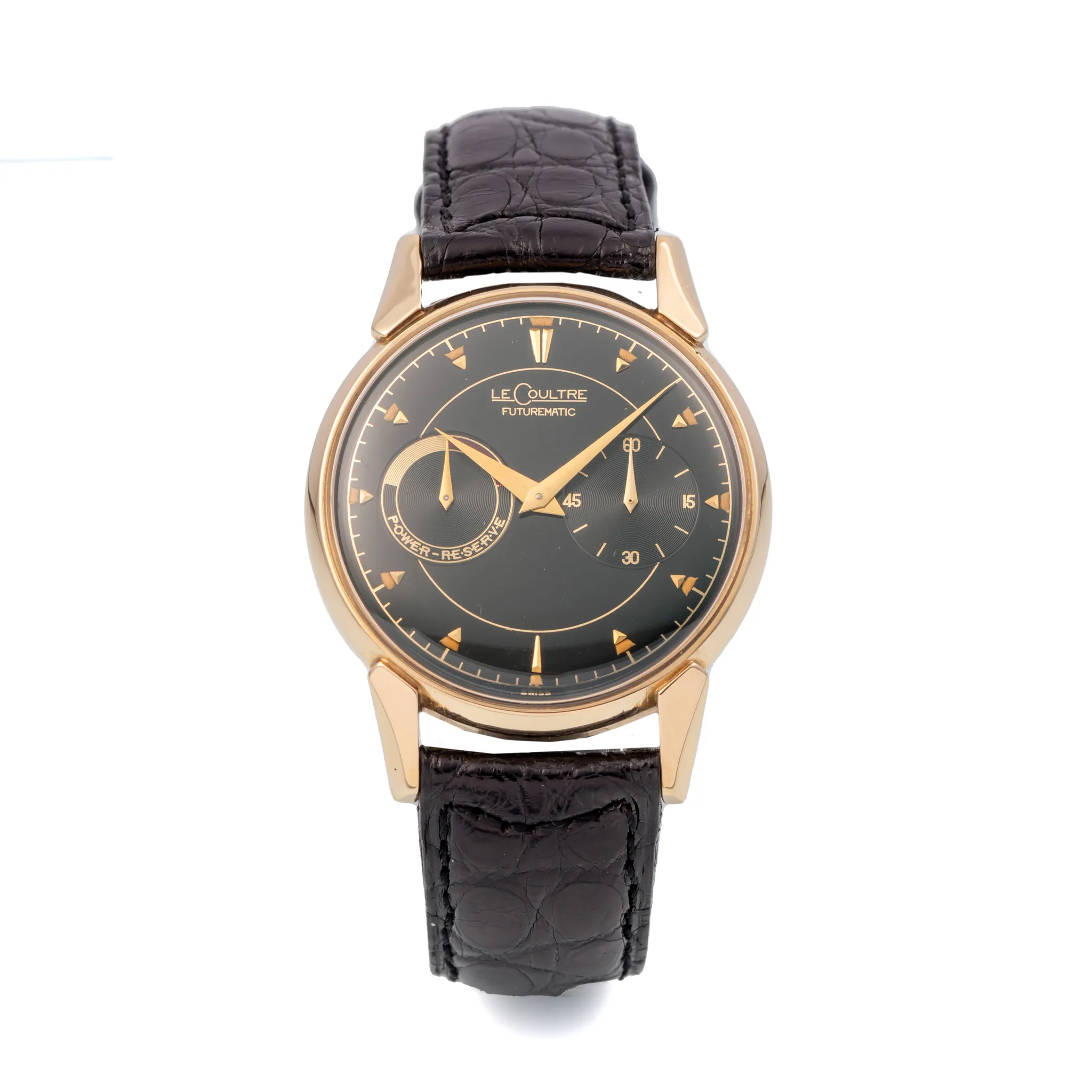 Jaeger-LeCoultre Futurematic 35mm Yellow gold Black