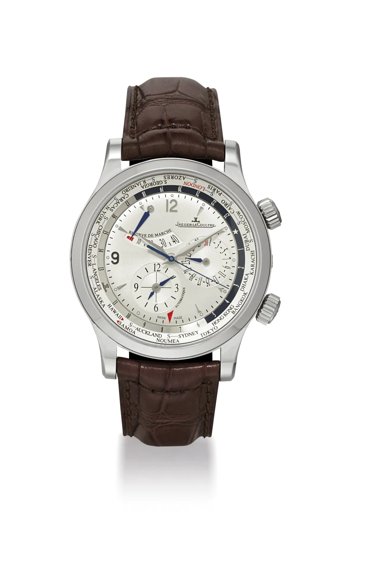 Jaeger-LeCoultre Master Geographique 146.8.32.5 41mm Stainless steel Silver