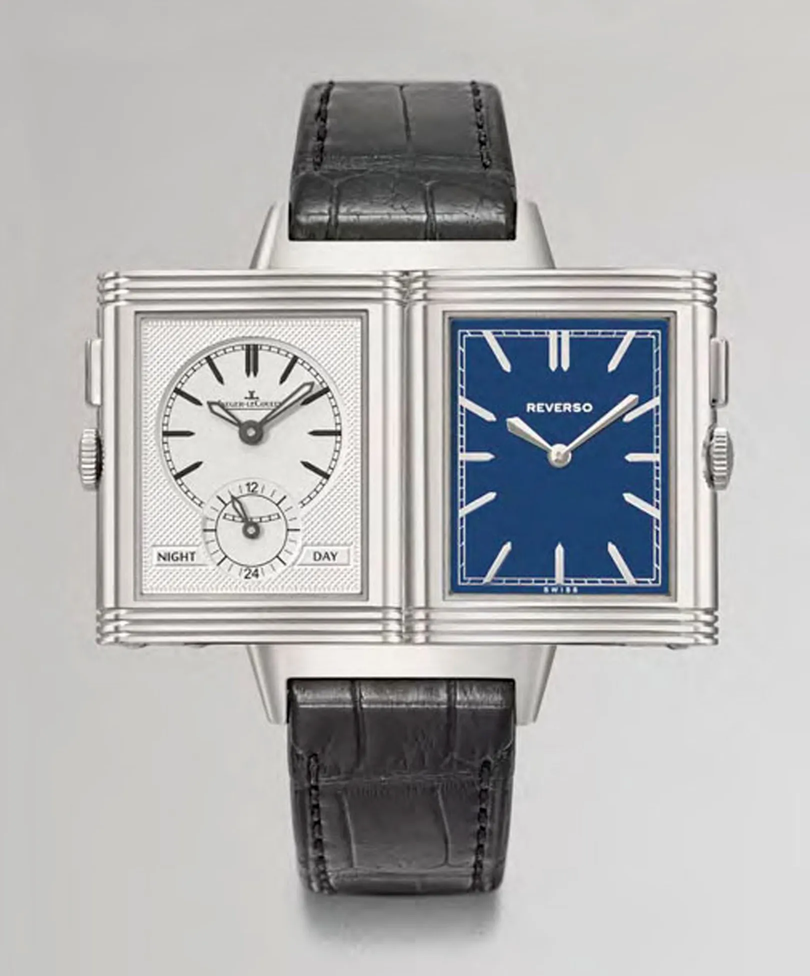 Jaeger-LeCoultre Reverso Duoface 278.8.54 27.5mm Stainless steel Blue and Silver