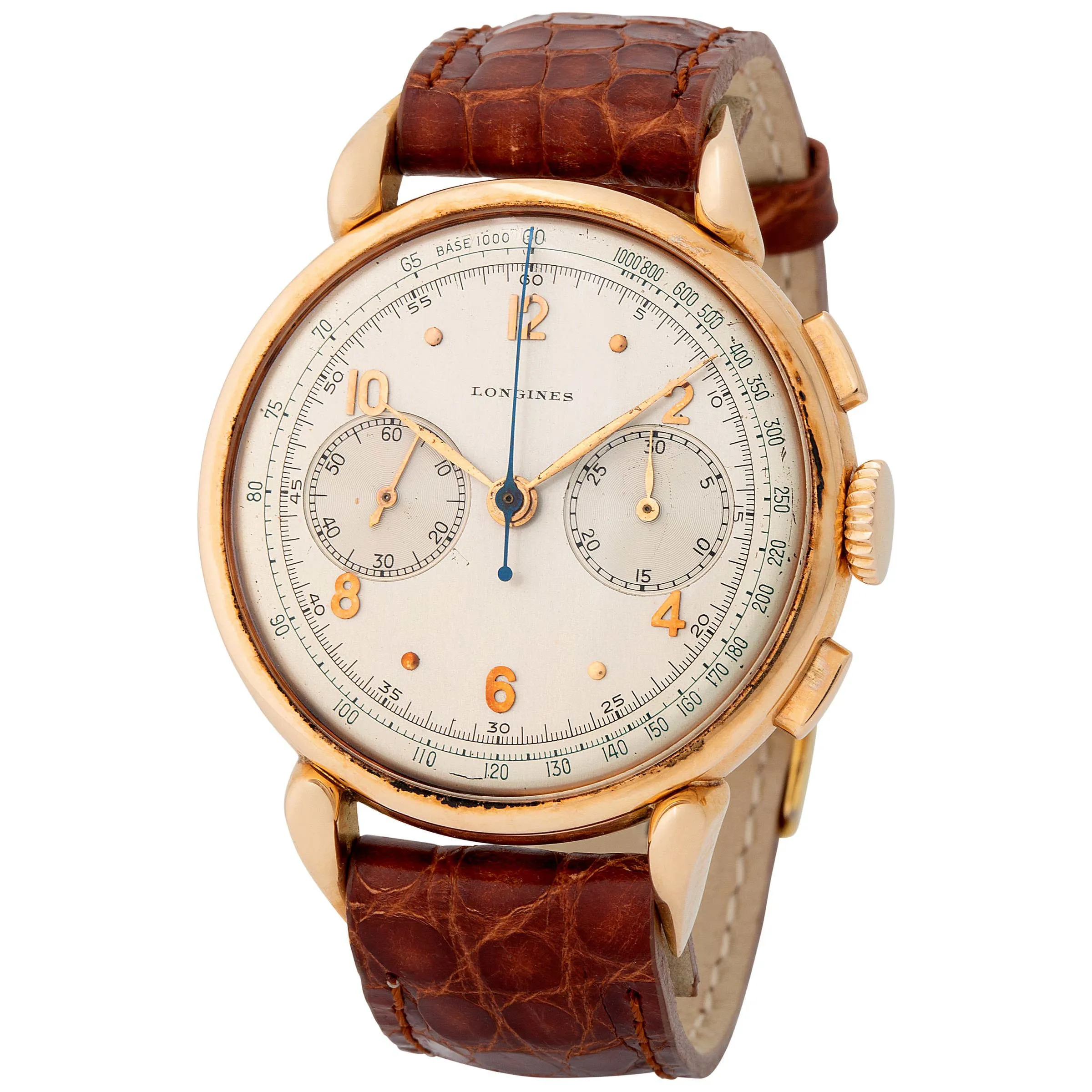 Longines Chronograph 13ZN 36mm Rose gold Silver