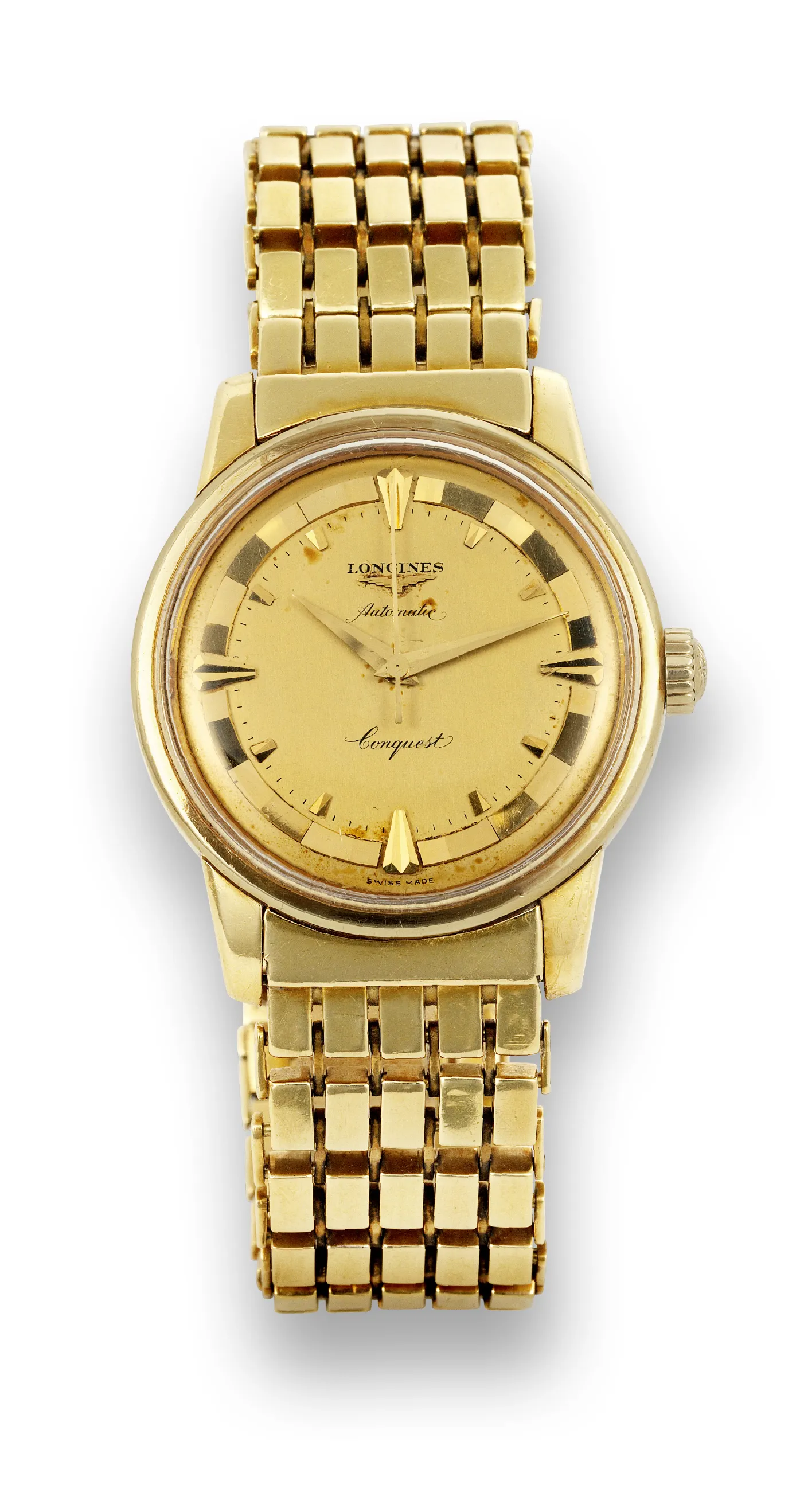 Longines Conquest 9001 35mm Yellow gold Champagne