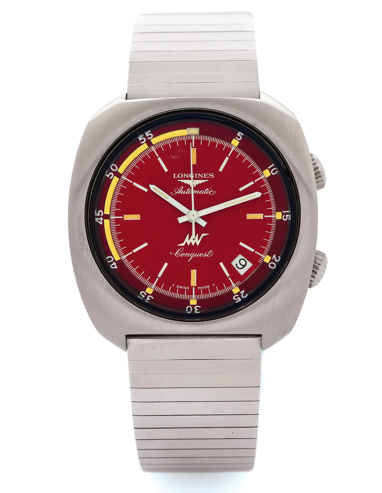 Longines Conquest 40mm Stainless steel Red