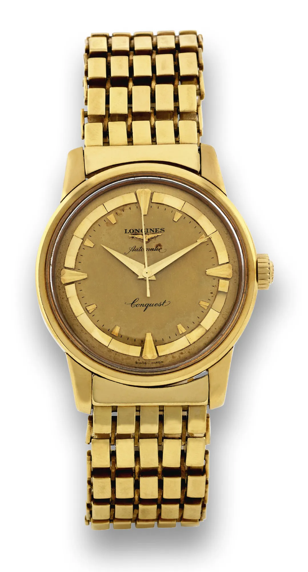 Longines Conquest 9001-21 35mm Yellow gold Champagne