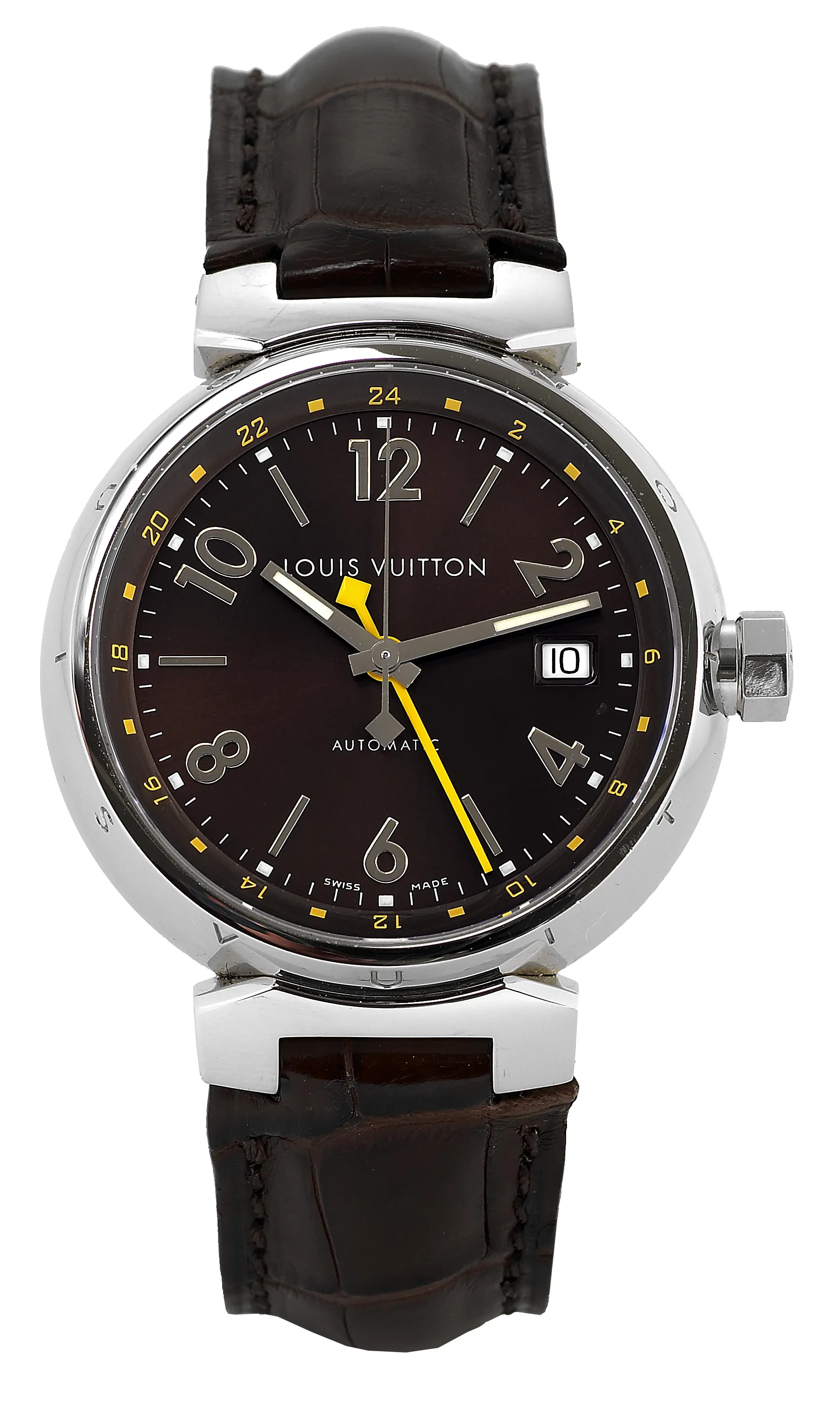 Louis Vuitton Q1131 39mm Stainless steel Brown