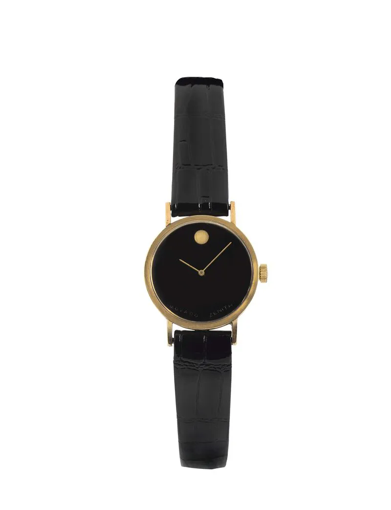 Movado Museum 24mm Yellow gold Black