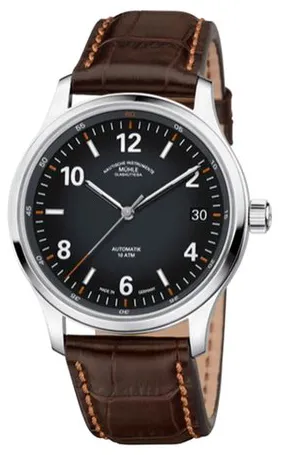 Mühle Glashütte Lunova M1-43-16-LB 42.5mm Stainless steel Black