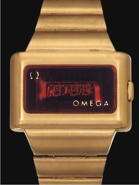 Omega Time Computer II 1960020 40mm Yellow gold Red