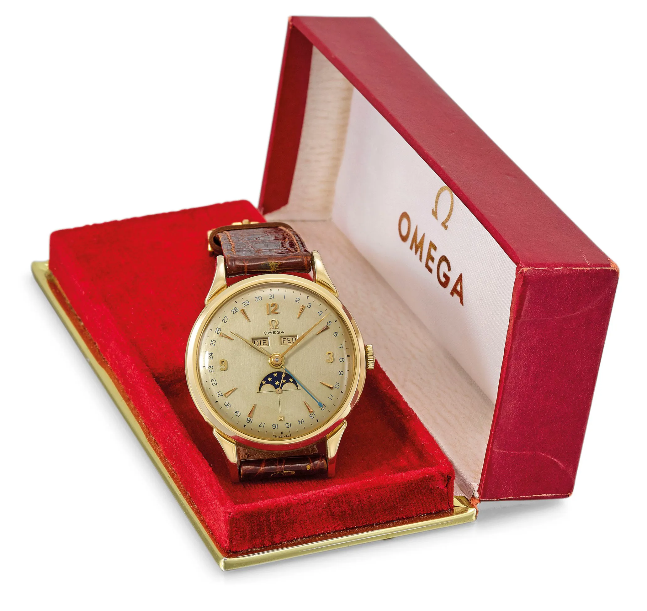 Omega 2486-2 37.5mm Gold-plated Cream