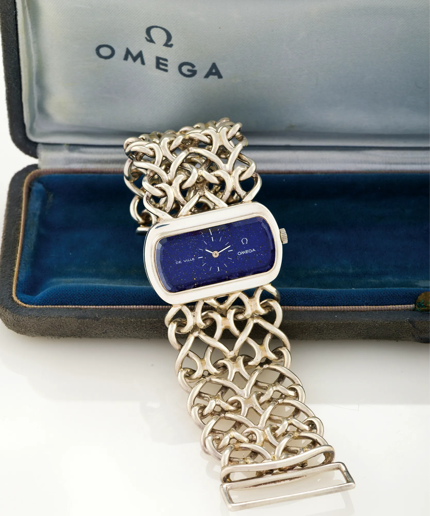 Omega De Ville 8332 36mm Silver Lapis lazuli