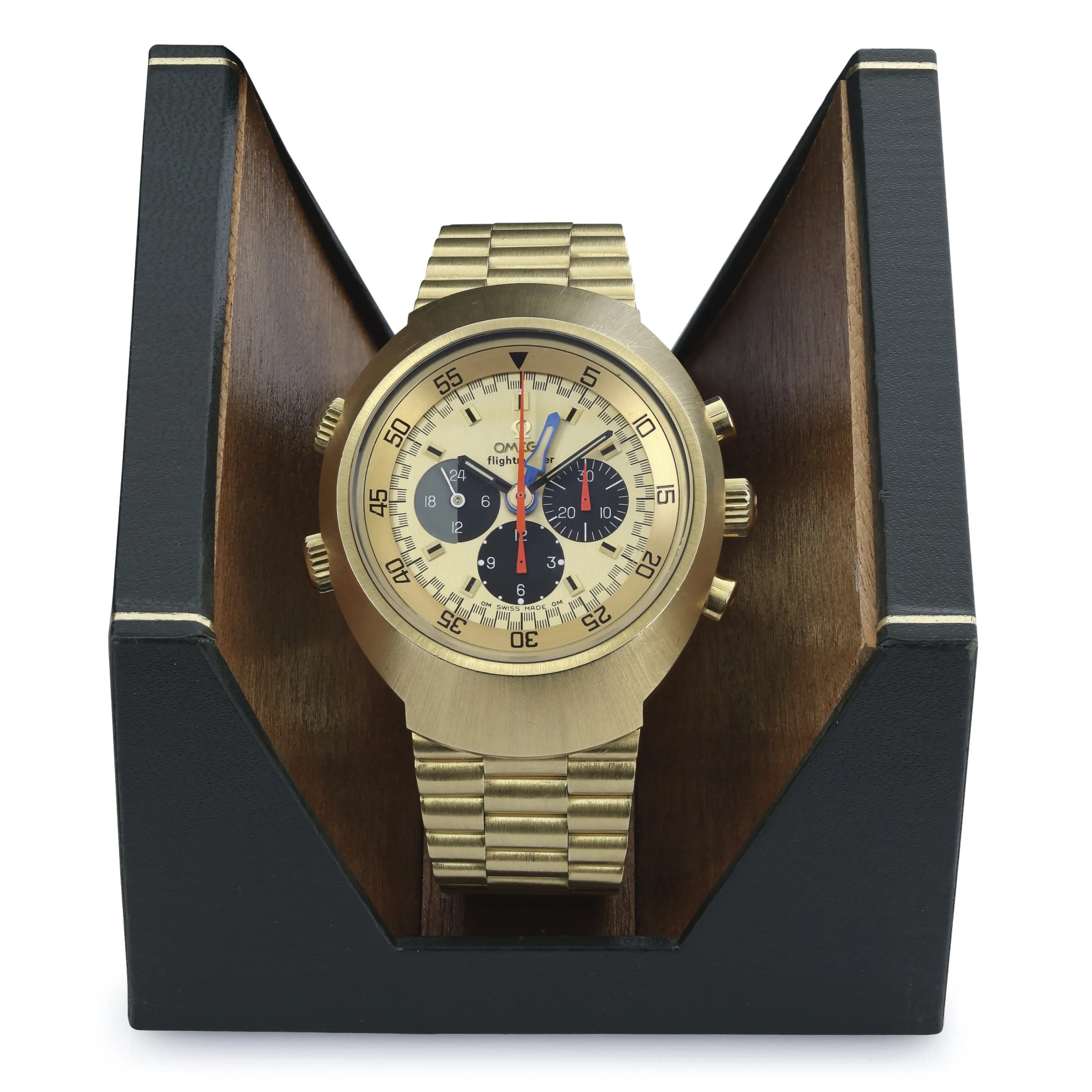 Omega Flightmaster 43mm Yellow gold Champagne