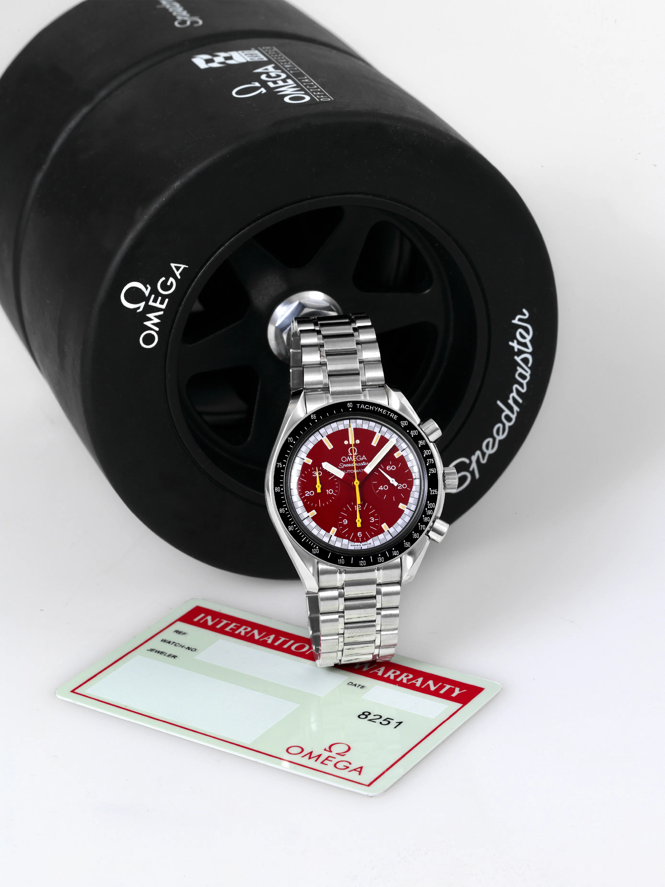 Omega Speedmaster Reduced 3810.61 39mm Stainless steel Red