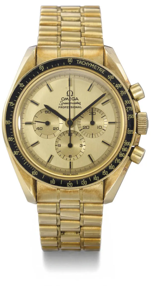 Omega Speedmaster BA 345.0802 42mm Yellow gold Champagne