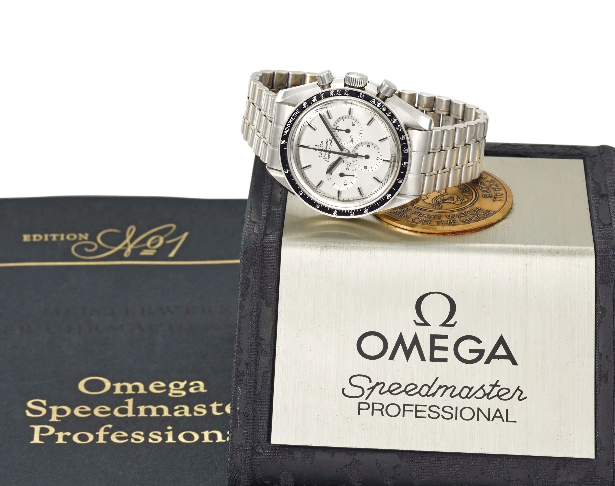 Omega Speedmaster Professional Moonwatch 345.0802 NO. A004 42mm White gold White gold