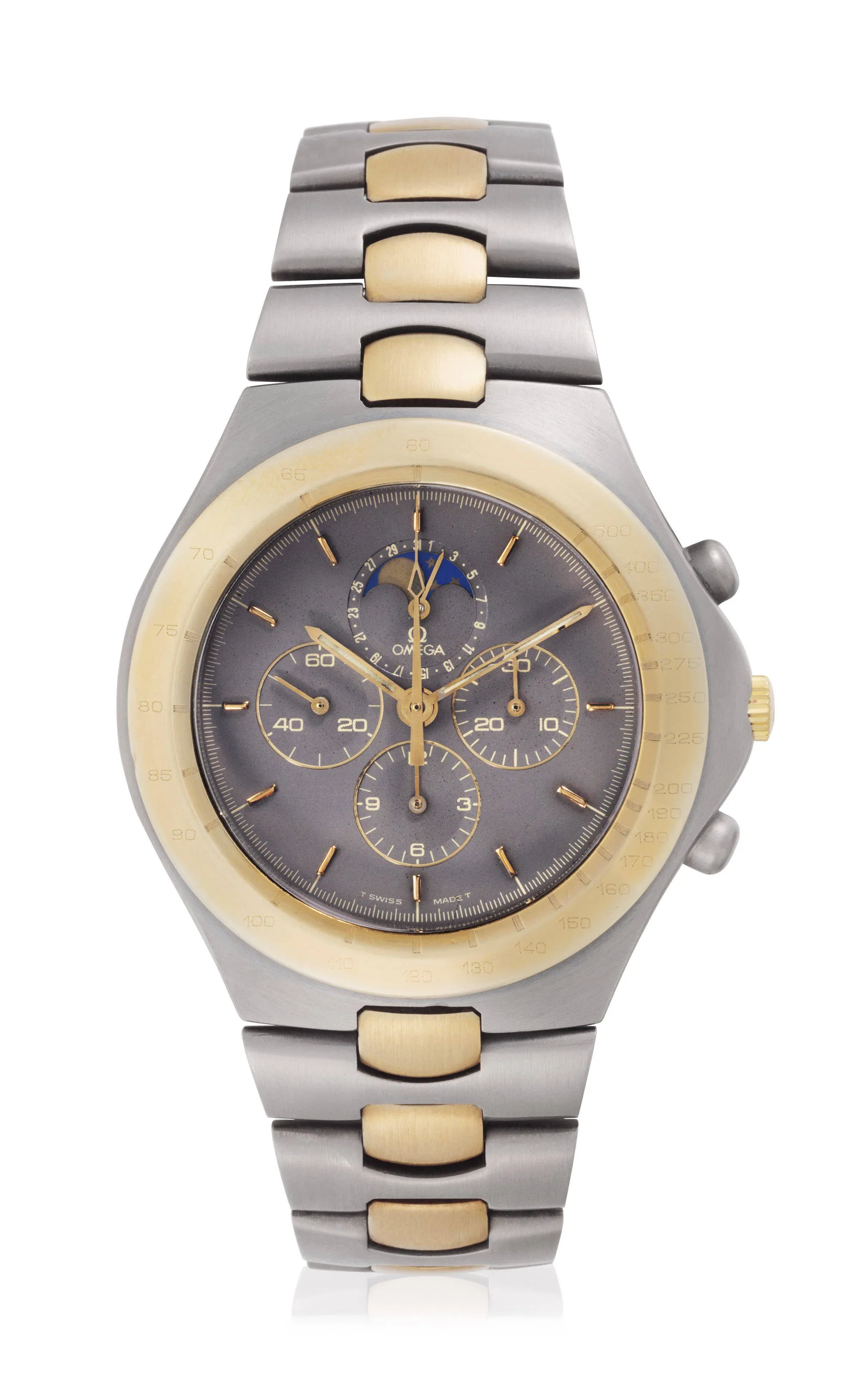 Omega Speedmaster Moonwatch TA 345.0810 42mm Titanium and Yellow gold White