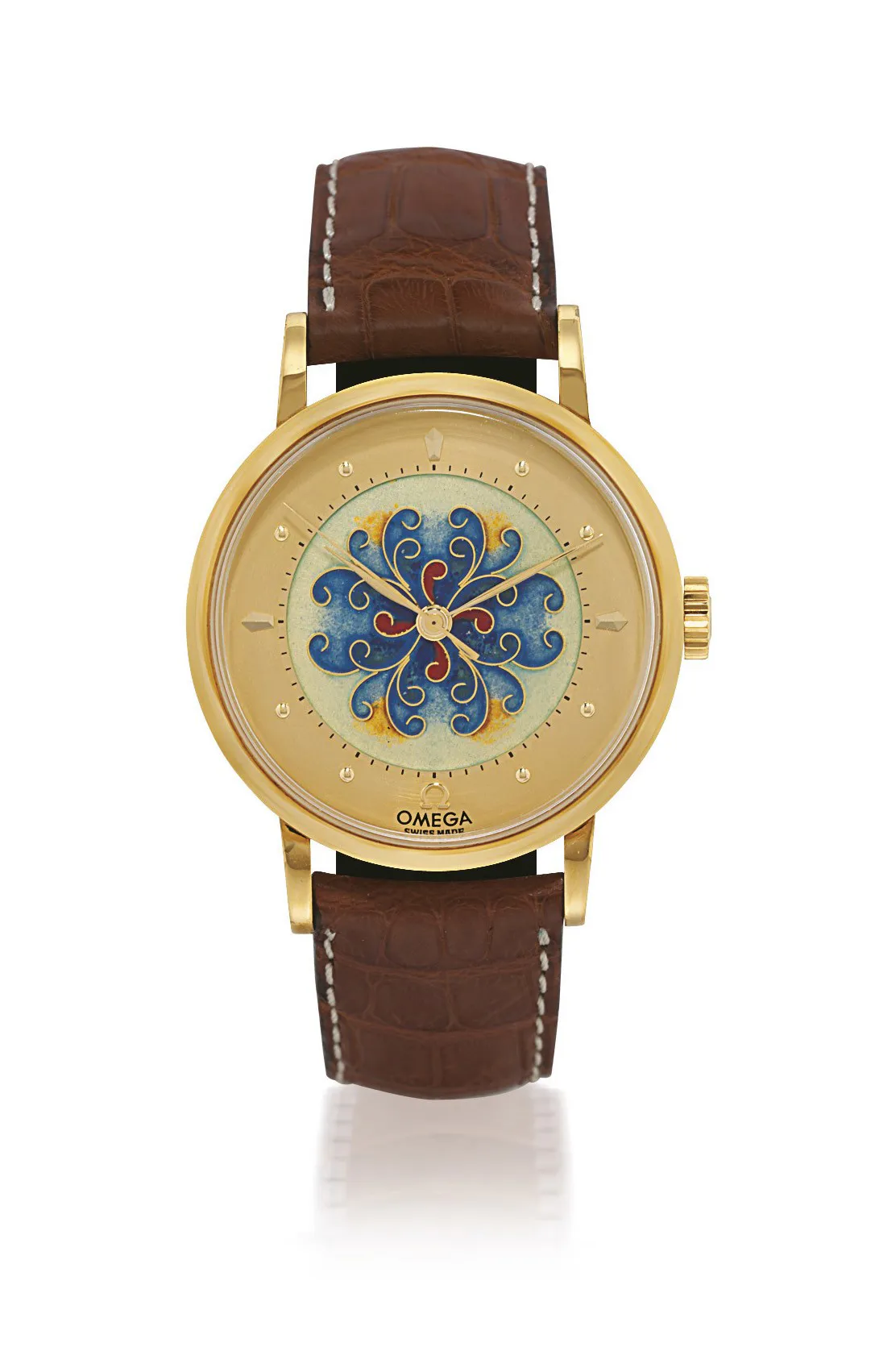 Omega 36mm Yellow gold Cloisonné