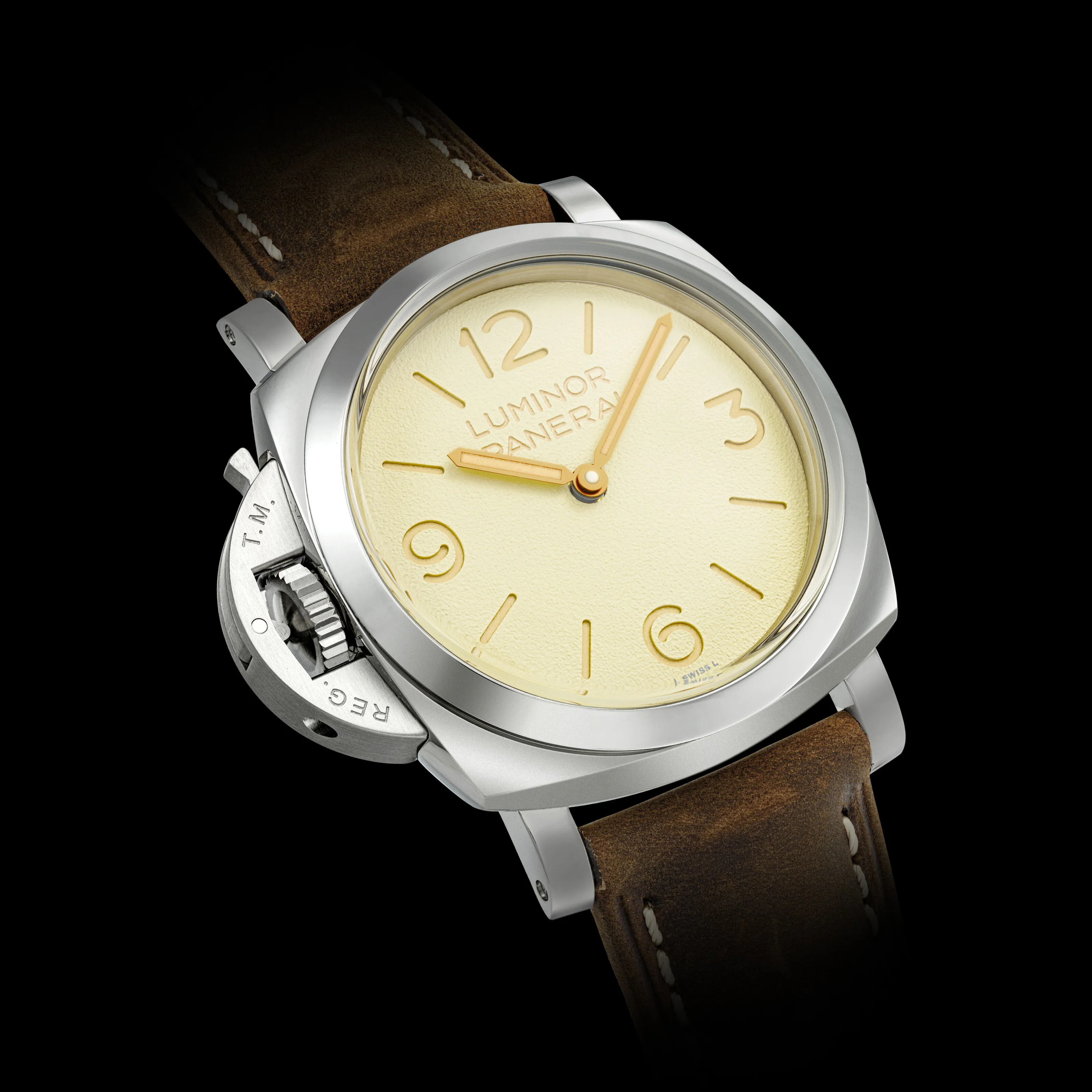 Panerai Luminor 1950 PAM01075 47mm Stainless steel Beige