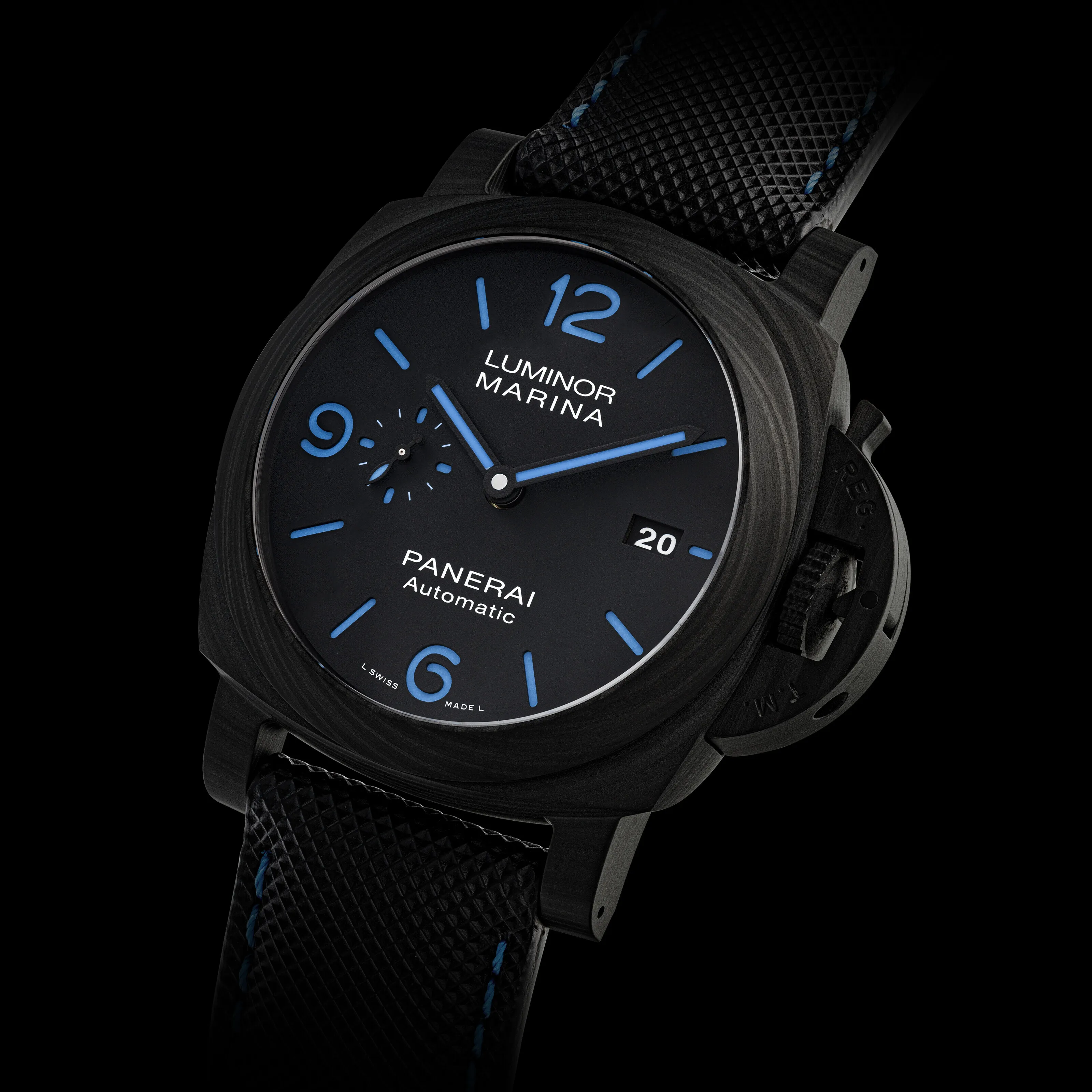 Panerai Luminor GMT Automatic PAM 01661 44mm Carbon fiber and Titanium Black