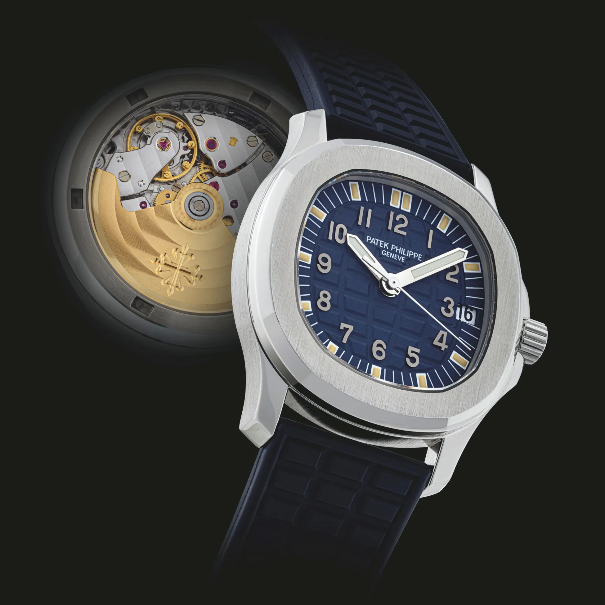 Patek Philippe 5066A 36mm Stainless steel Patterned blue