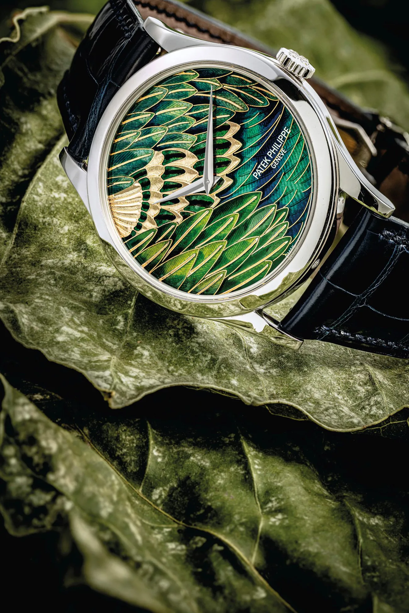 Patek Philippe 5077 38mm Platinum Cloisonné enamel