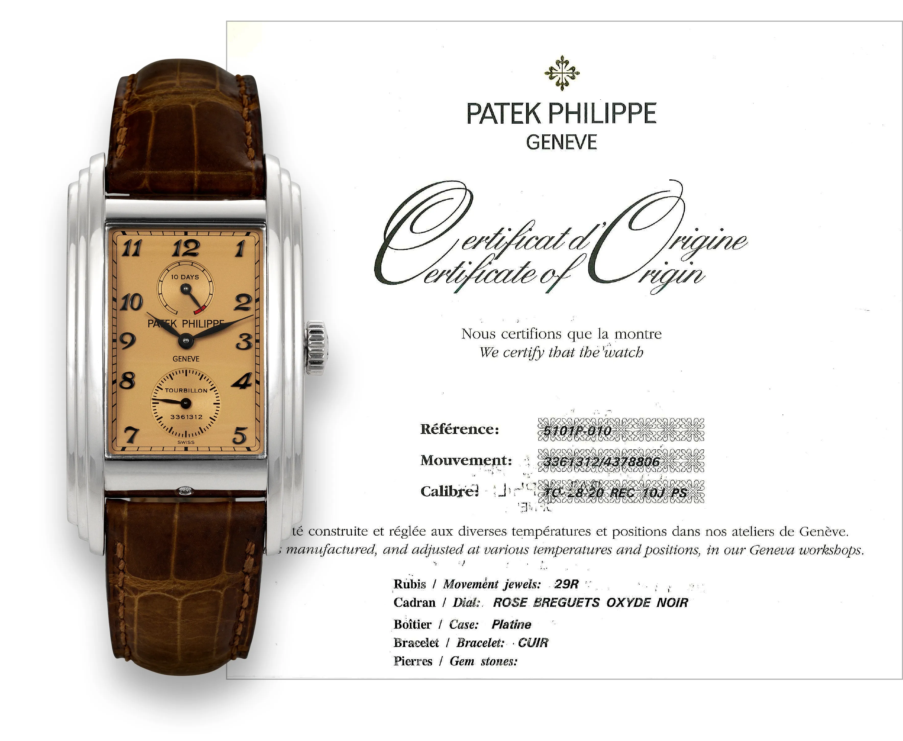 Patek Philippe 5101P 30mm Platinum Salmon