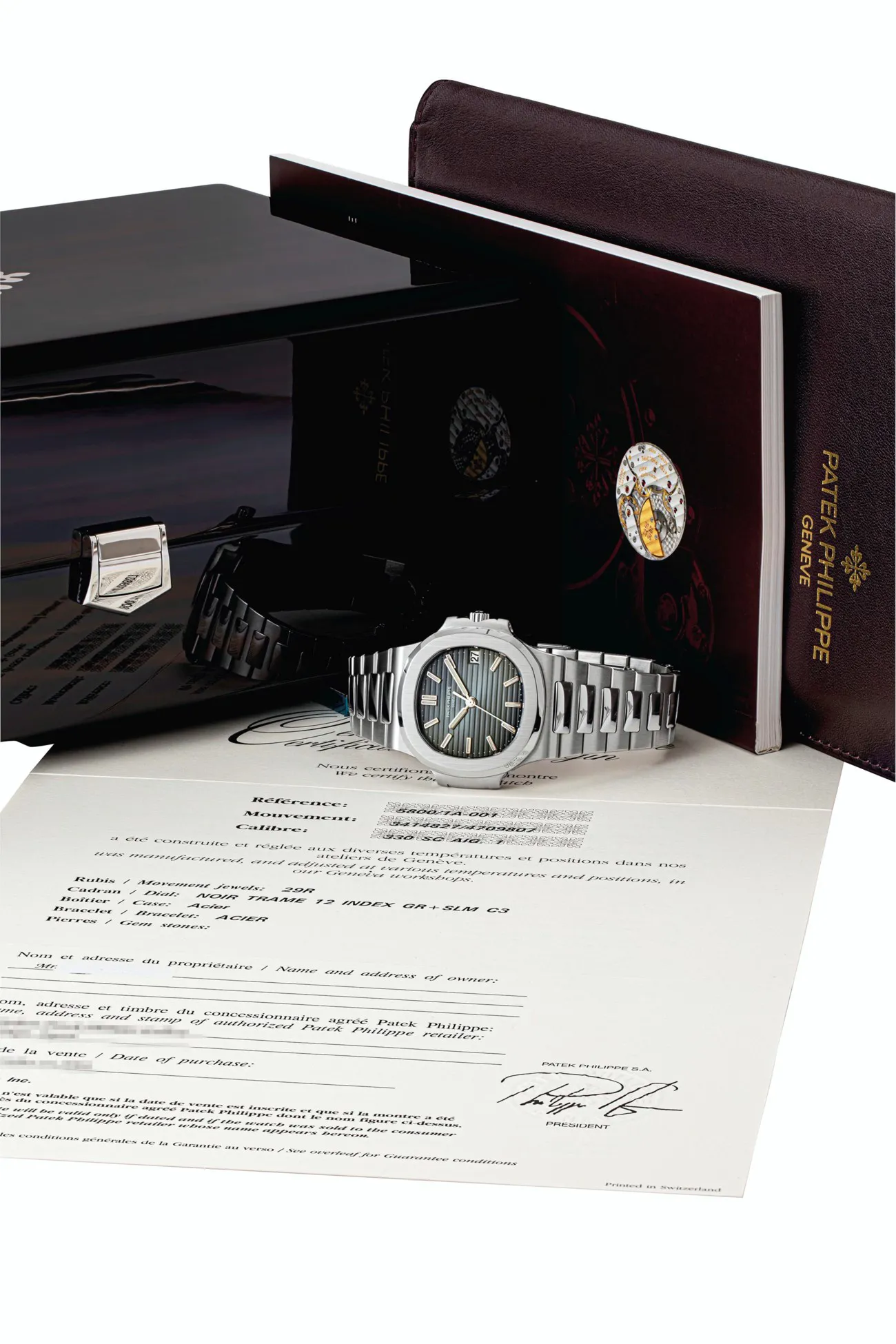 Patek Philippe 5800/1A 38mm Stainless steel Black