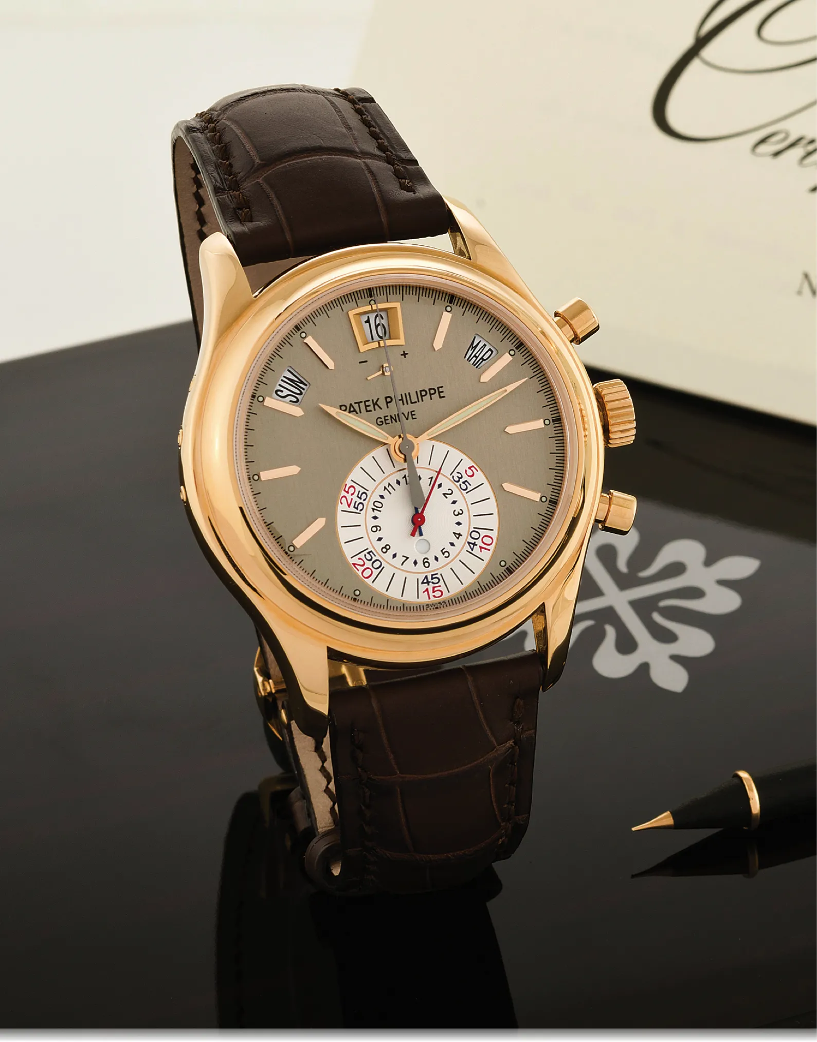 Patek Philippe Annual Calendar Chronograph 5960r 40mm Rose gold Gray