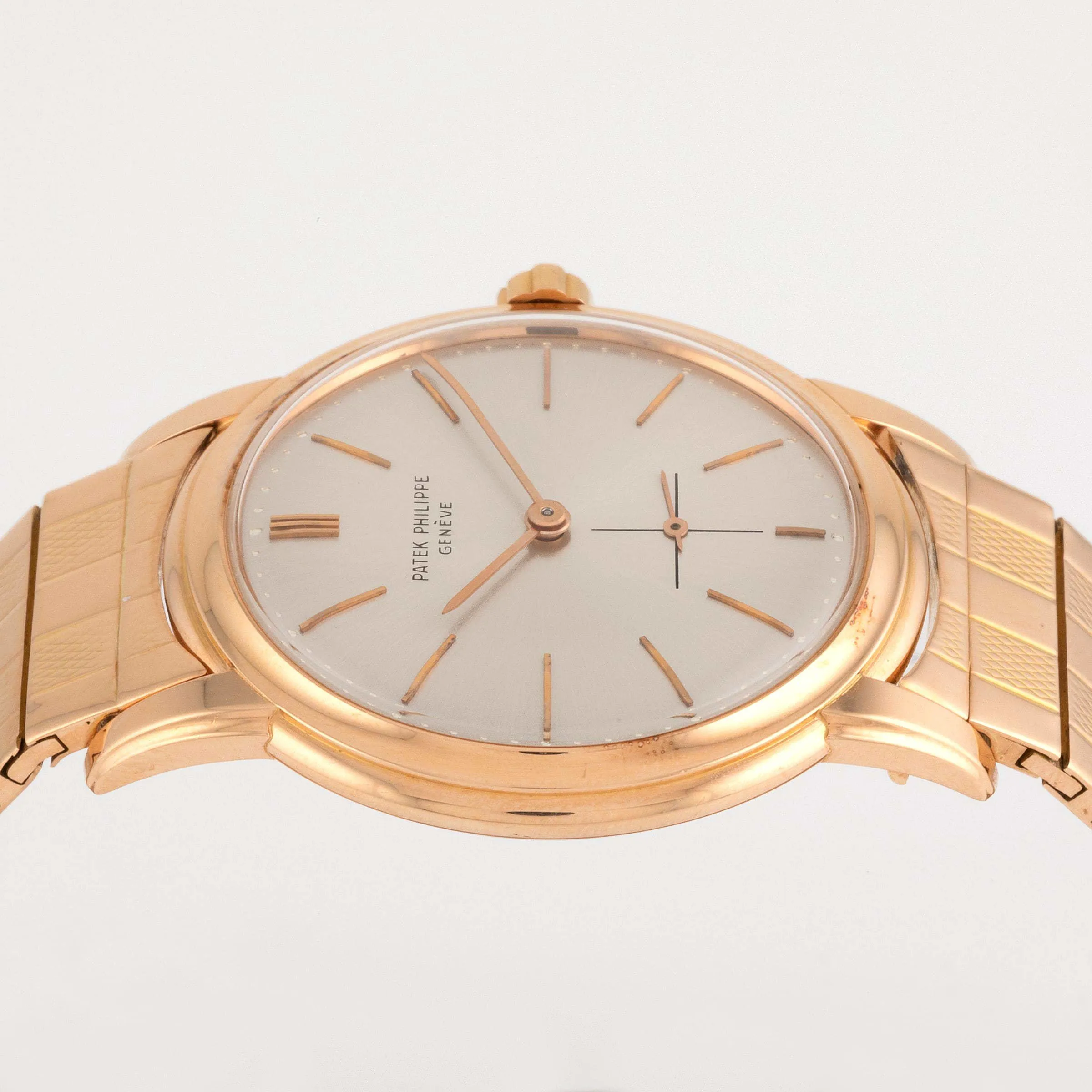 Patek Philippe Calatrava 3433 35.5mm Rose gold Silver 6