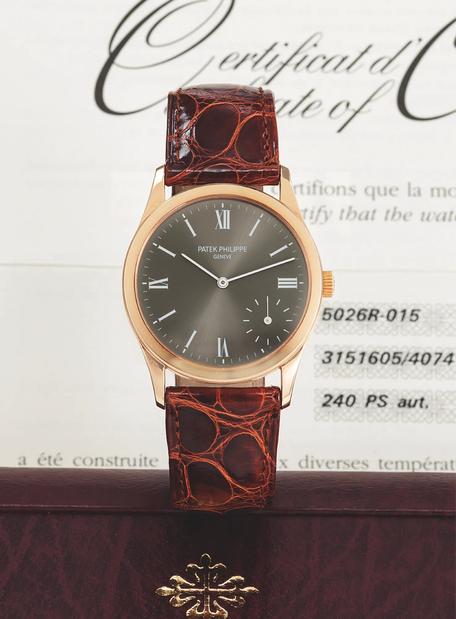 Patek Philippe Calatrava 5026 33mm Rose gold Black