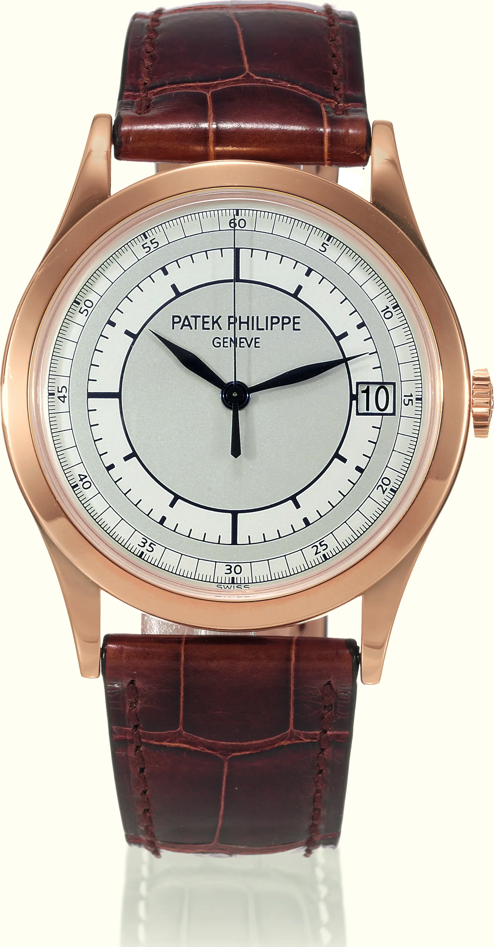 Patek Philippe Calatrava 5296r 38mm Rose gold Silver