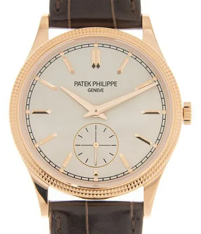 Patek Philippe Calatrava 6119R-001 39mm Rose gold Silver